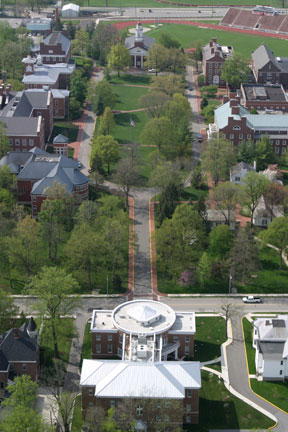 A look at campus from beyond Trippet Hall